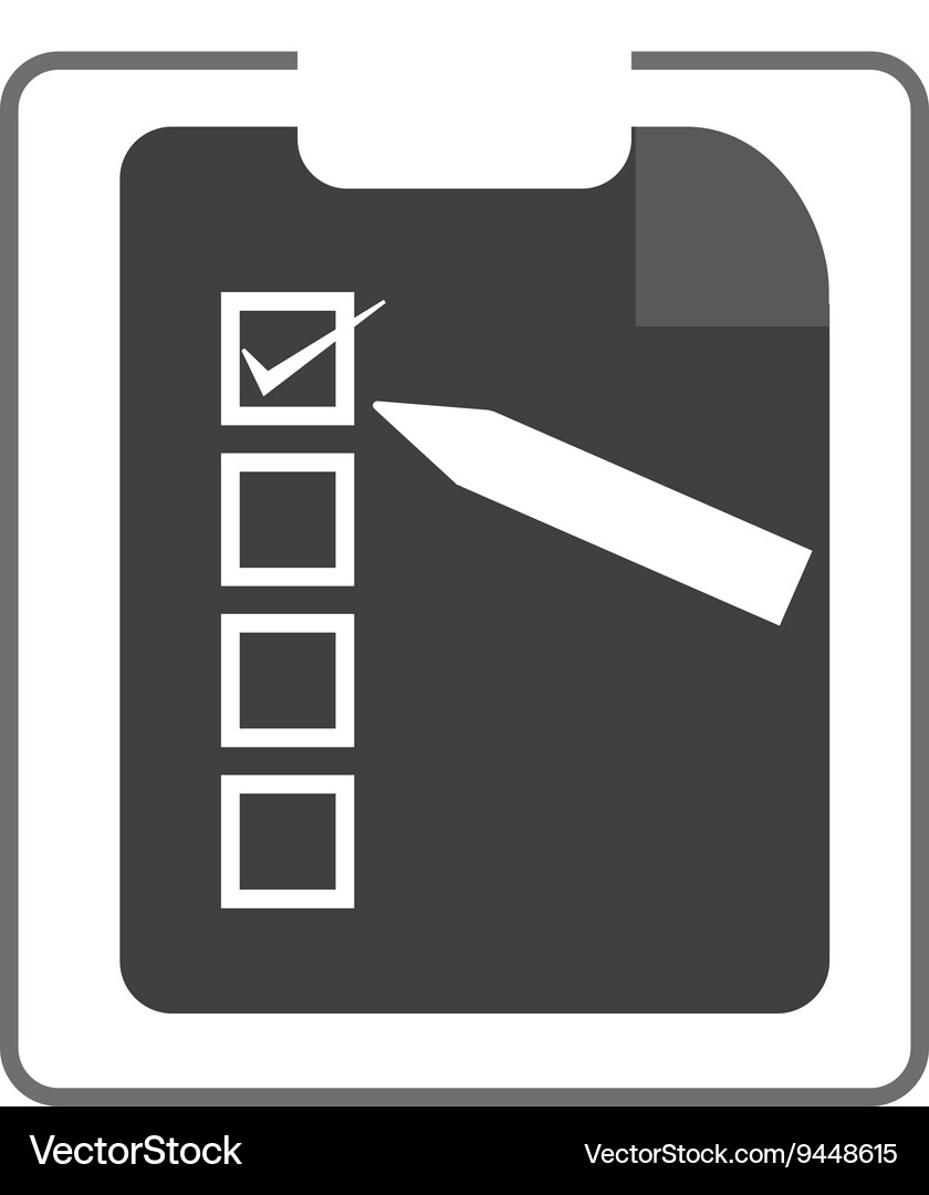 Clipboard with check list Vector Image