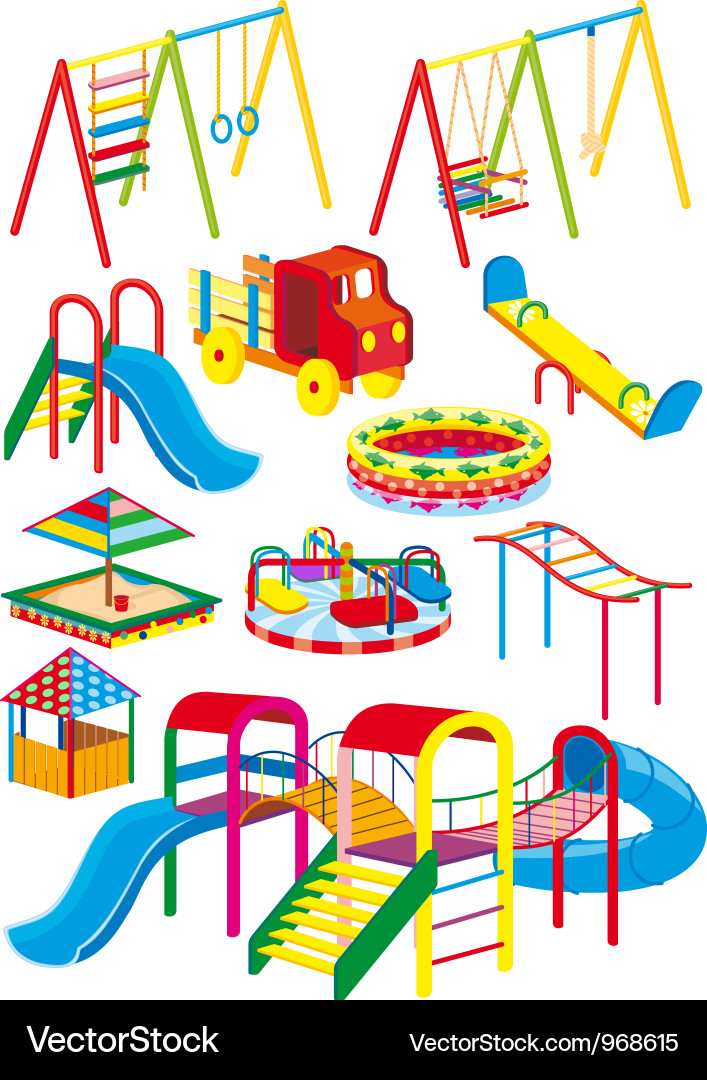 Colorful Playground Set vector image