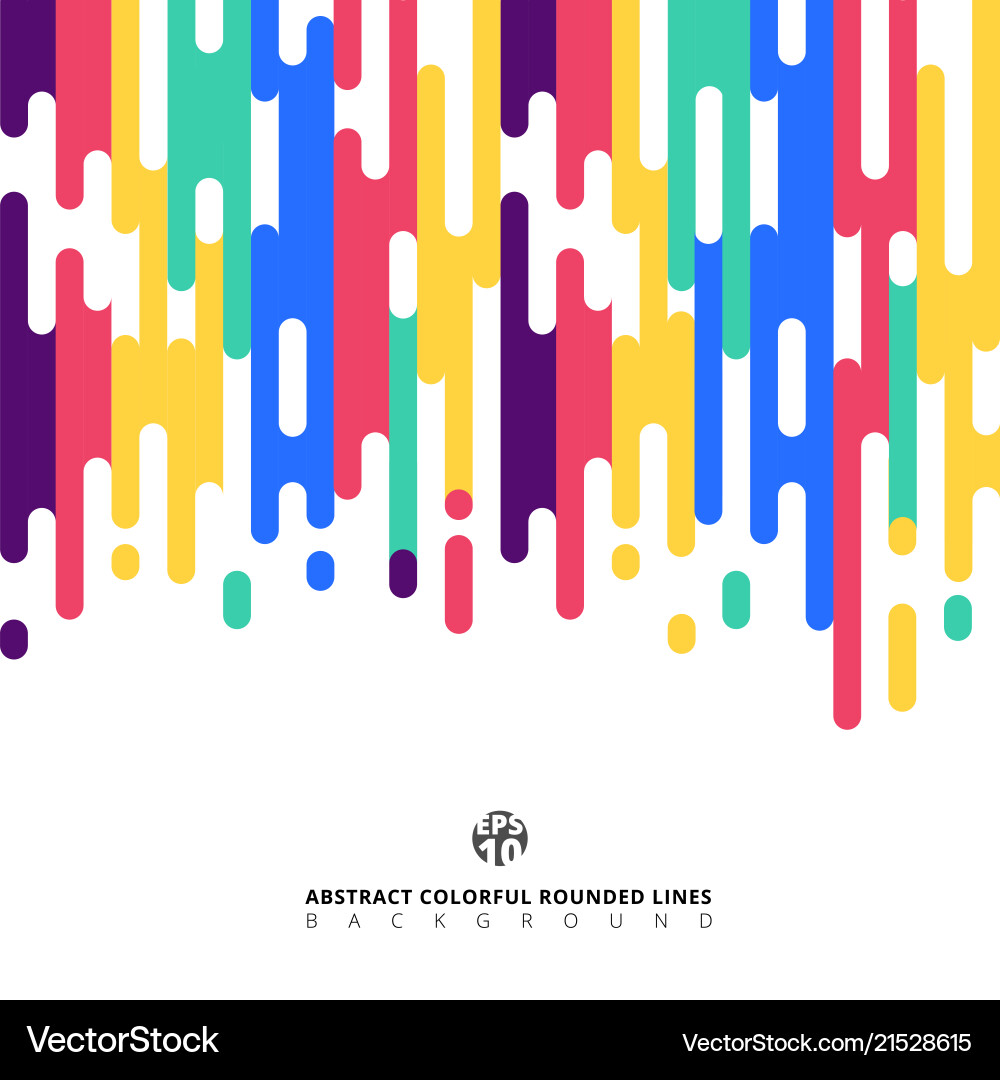 Colorful Rounded Line Abstract Background vector image