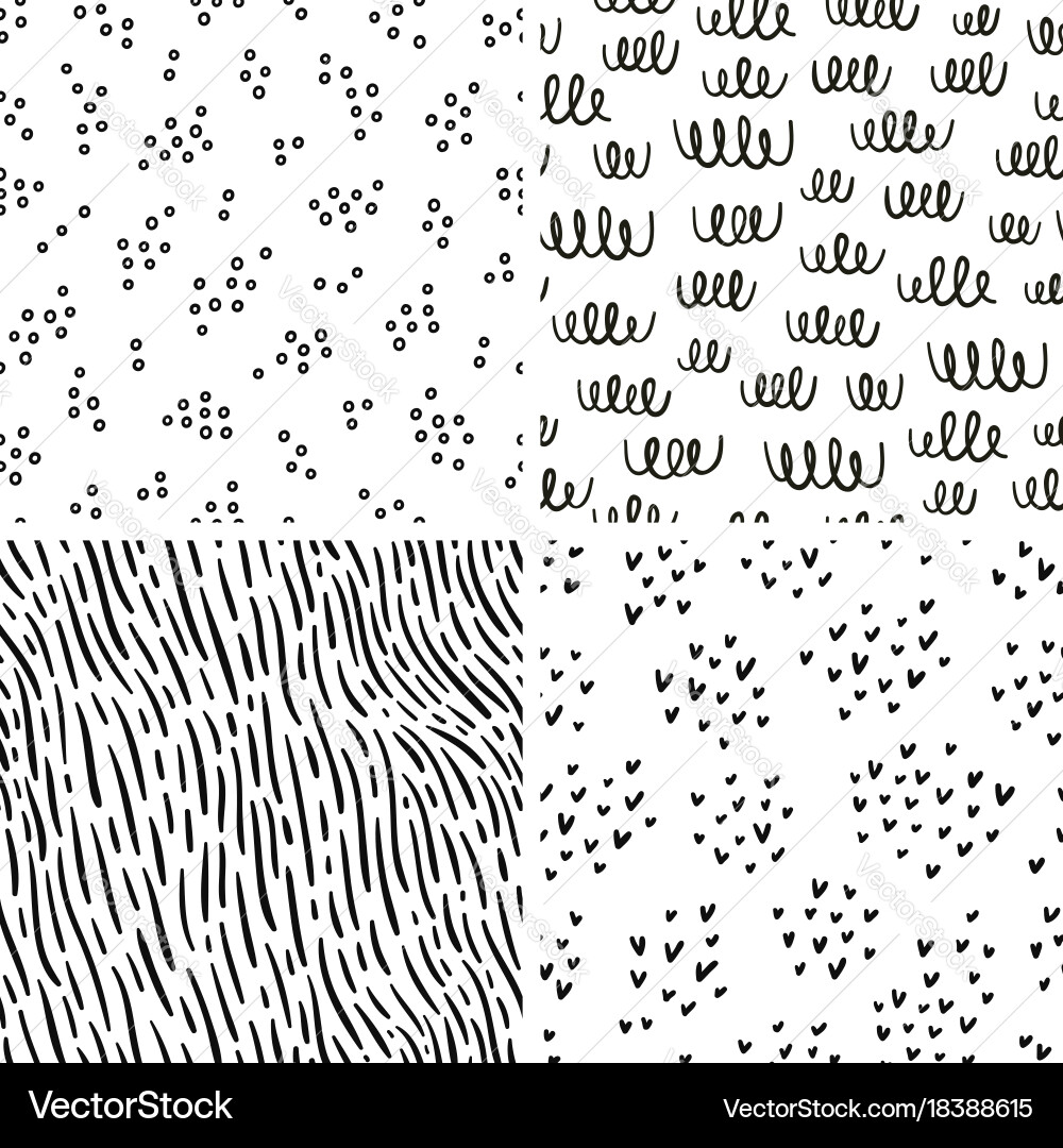 Dotted Abstract Pattern Set vector image