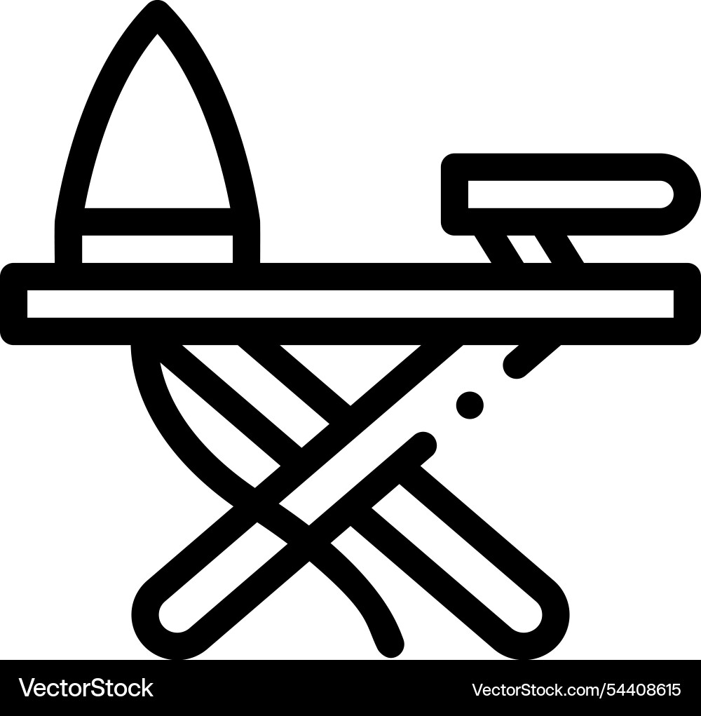 Iron icon thin linear style design isolated Iron icon thin linear style design isolated vector image