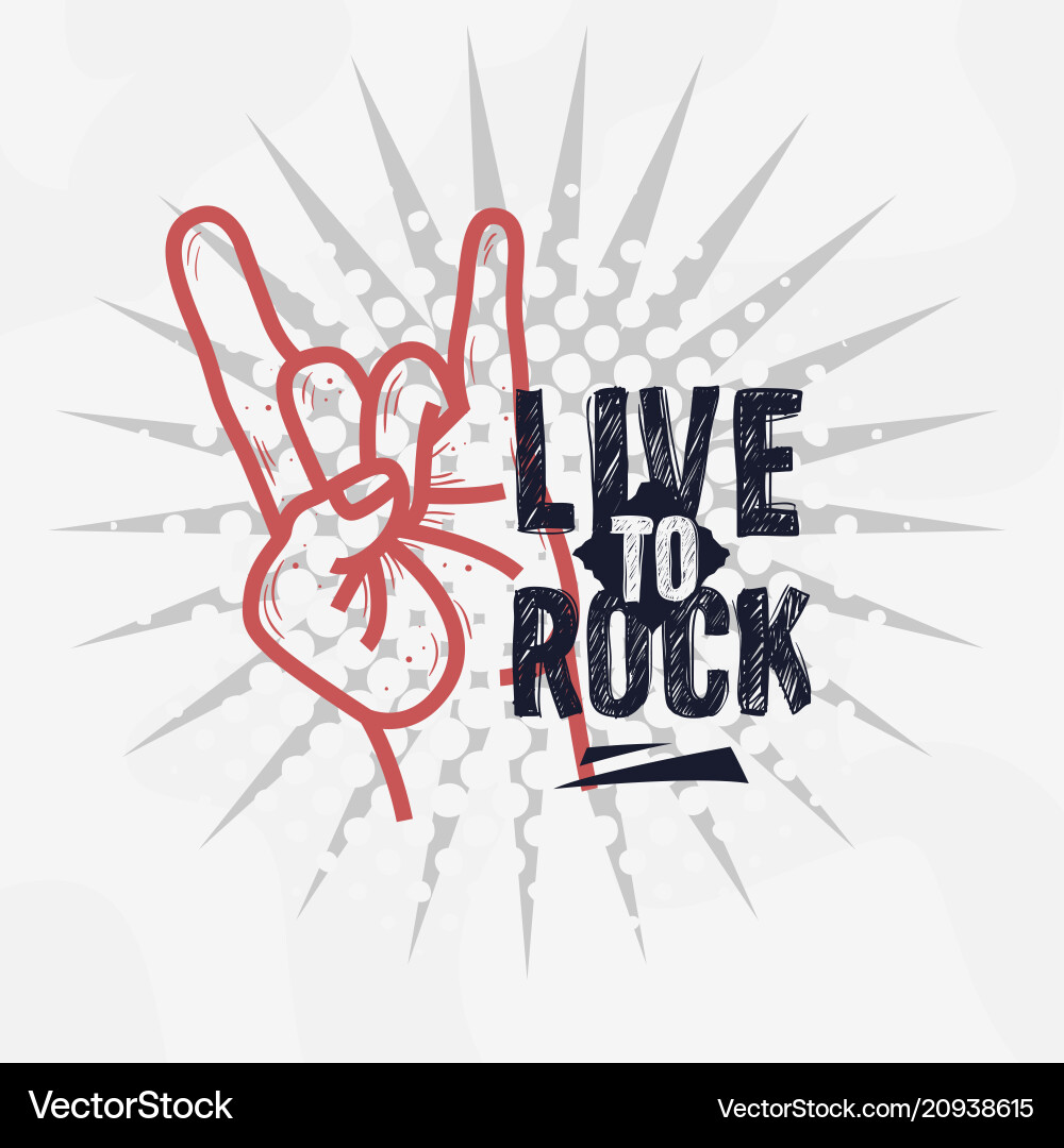 Rock-Design mit Teufelshorn Handgeste Rock-Design mit Teufelshorn Handgeste vektorbild
