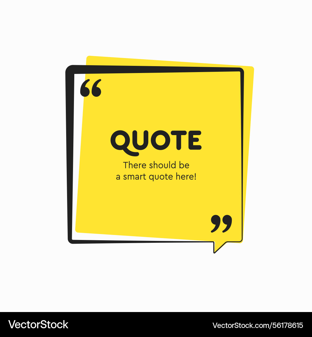 Speech bubble space for quote text frame message Speech bubble space for quote text frame message vector image