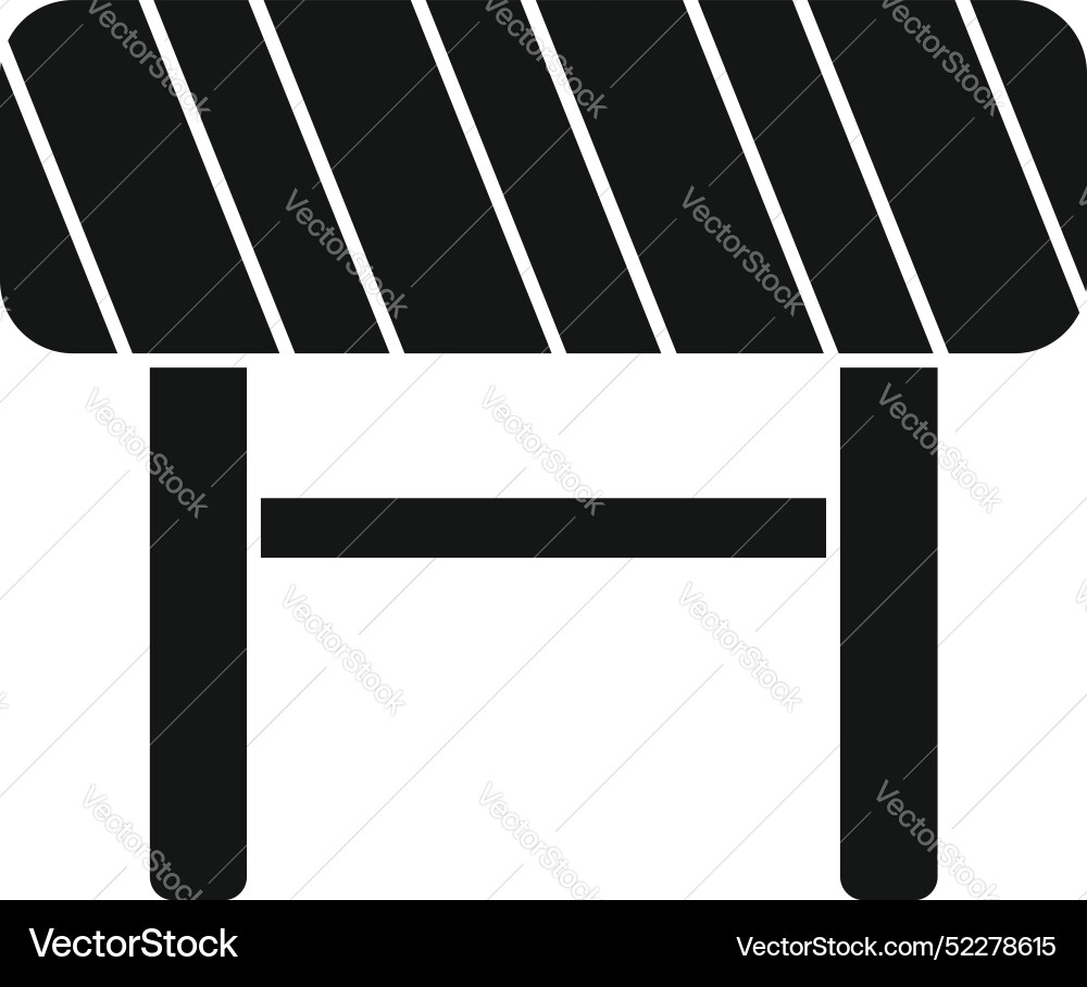 Striped barrier blocking access icon in simple Vector Image