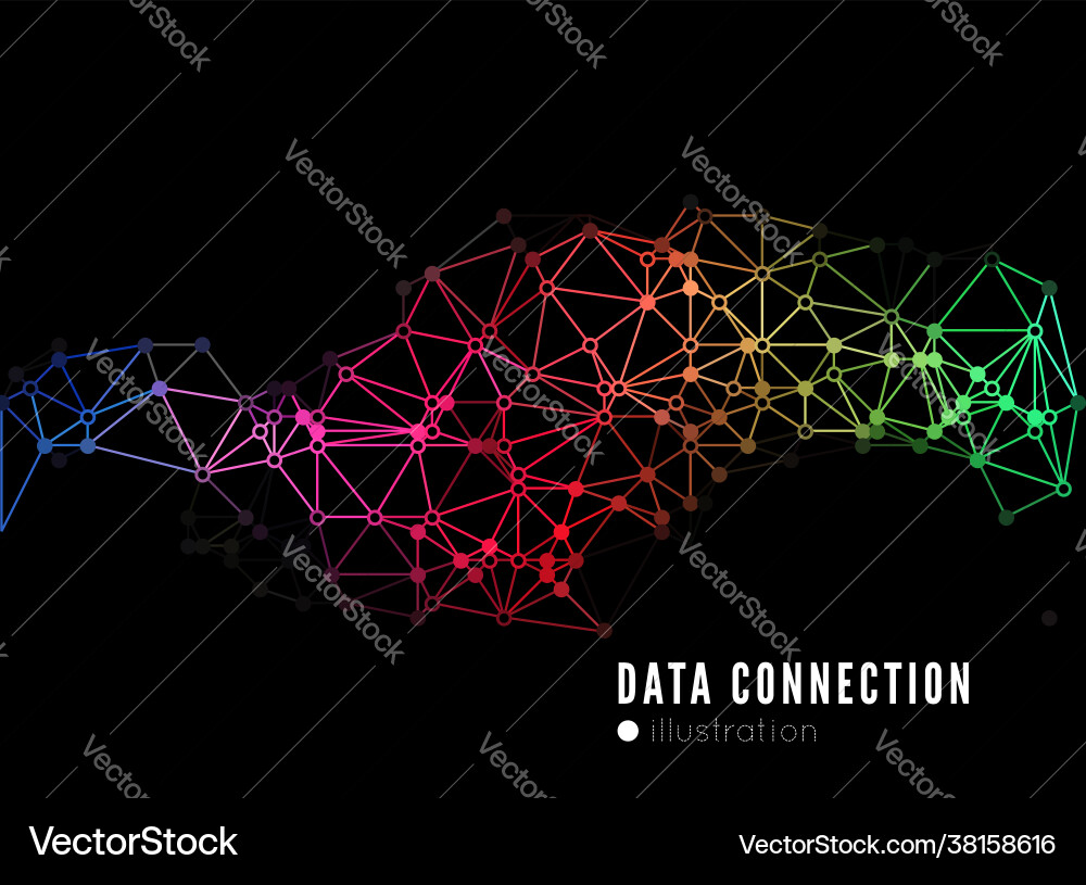 Abstract Network Connection Technology vector image