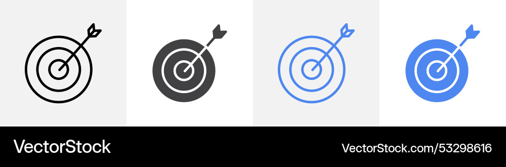 Archery icon set use for web ui or app vector image