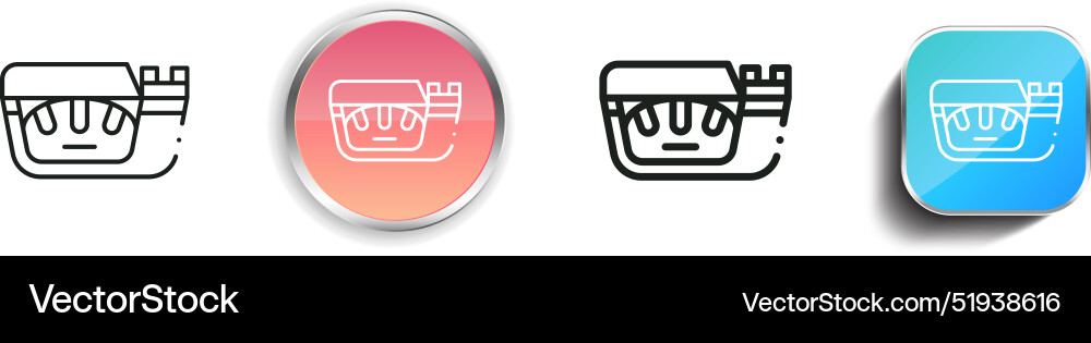 Bread maker icon thin linear regular and button vector image