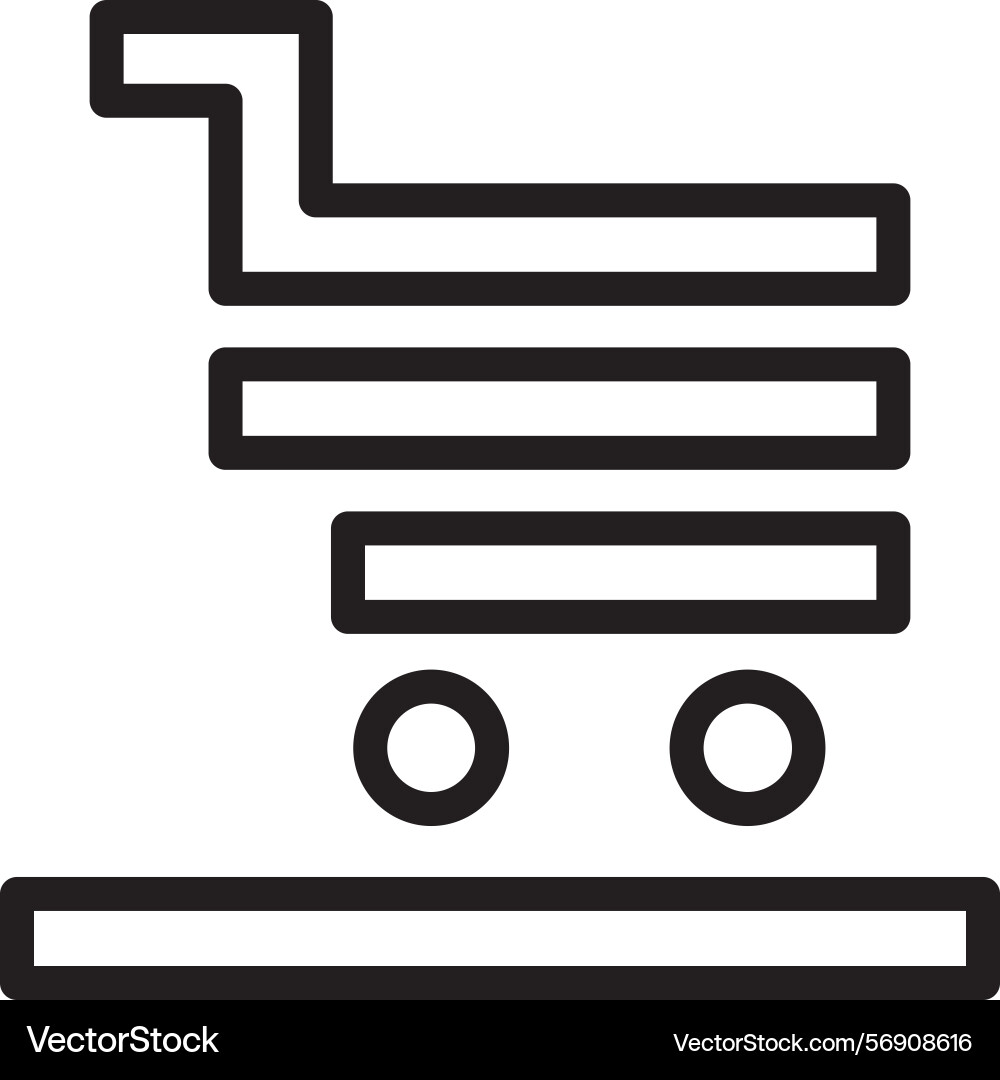 Cart linear style icon design vector image