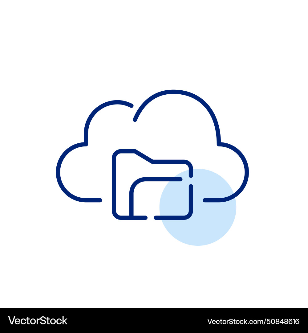 Cloud and folder storage access of files Cloud and folder storage access of files vector image