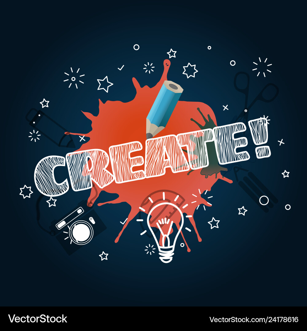 Create concept template for a text vector image