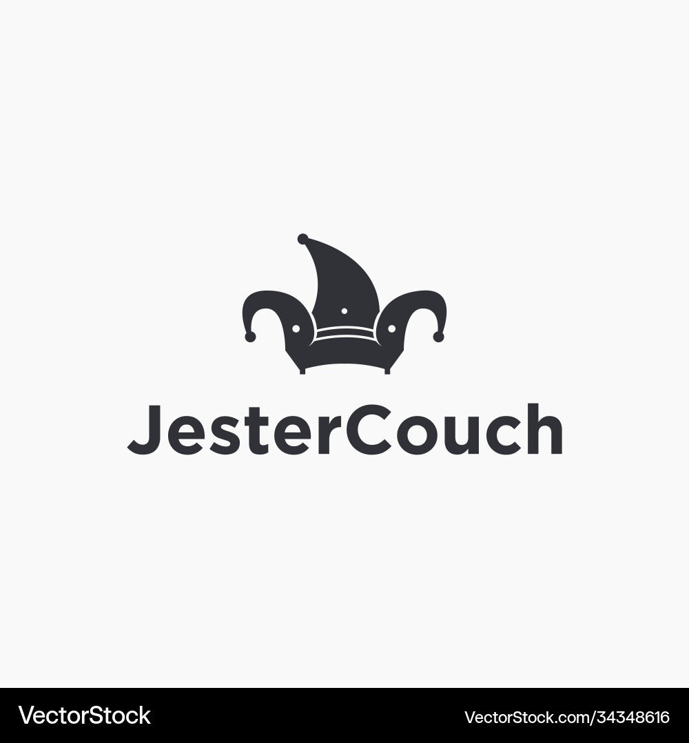 Creative jester hat couch logo icon template Creative jester hat couch logo icon template vector image