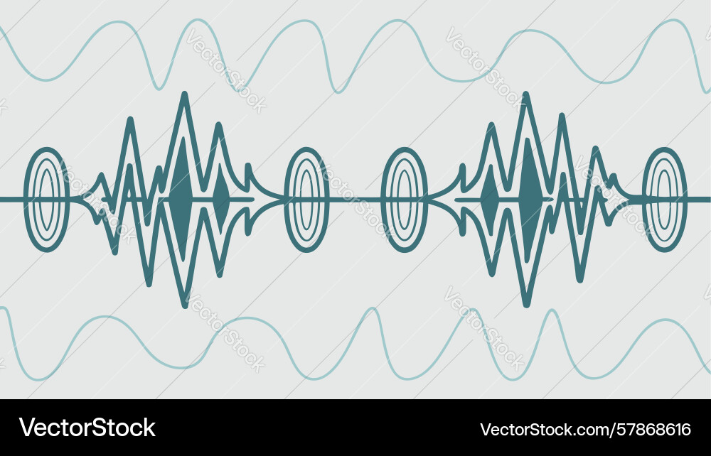 Dynamic digital sound waveform design generative Vector Image