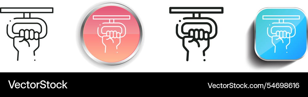 Hang icon thin linear regular and button style vector image
