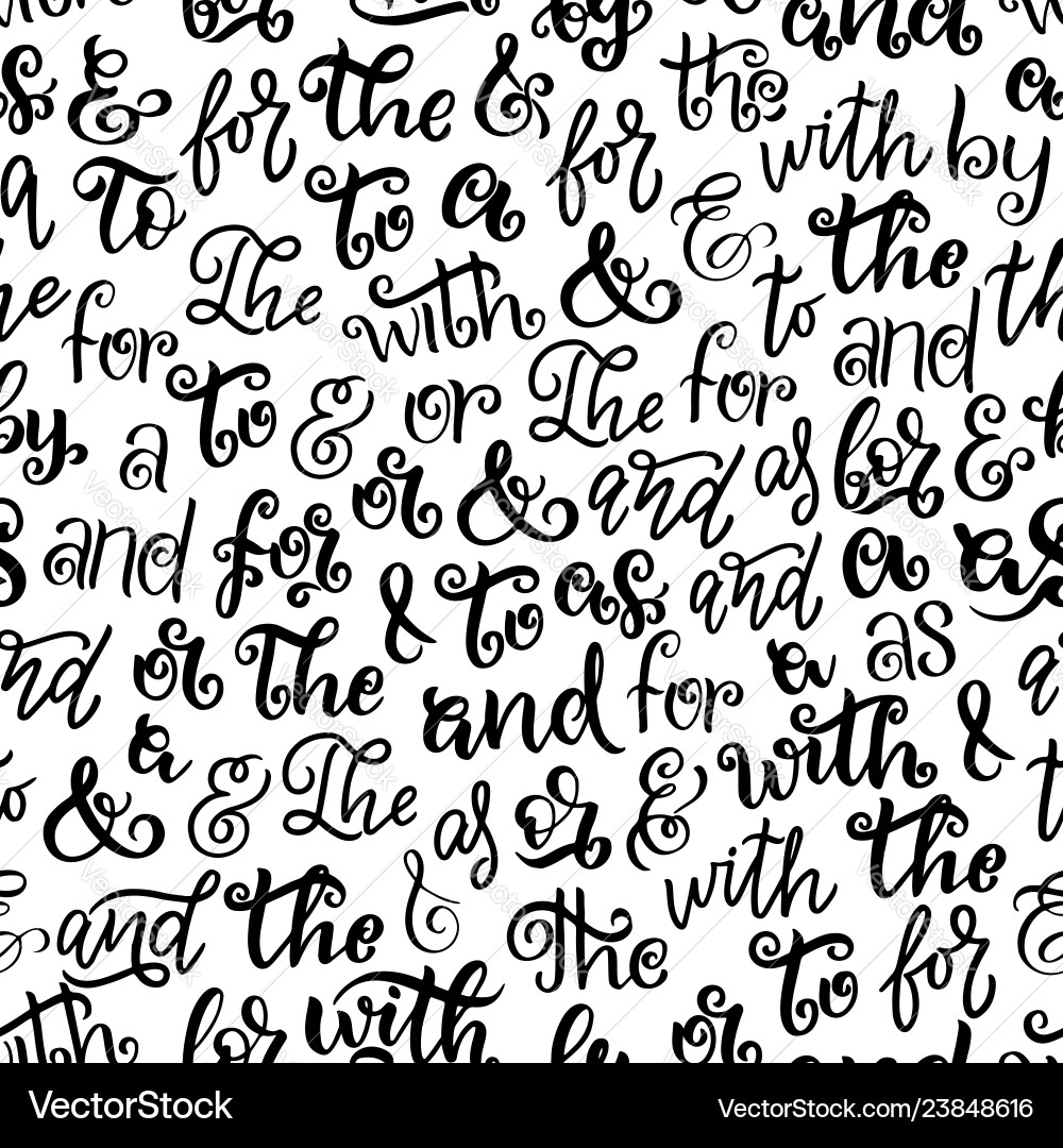Lettering & Amperands Pattern vector image