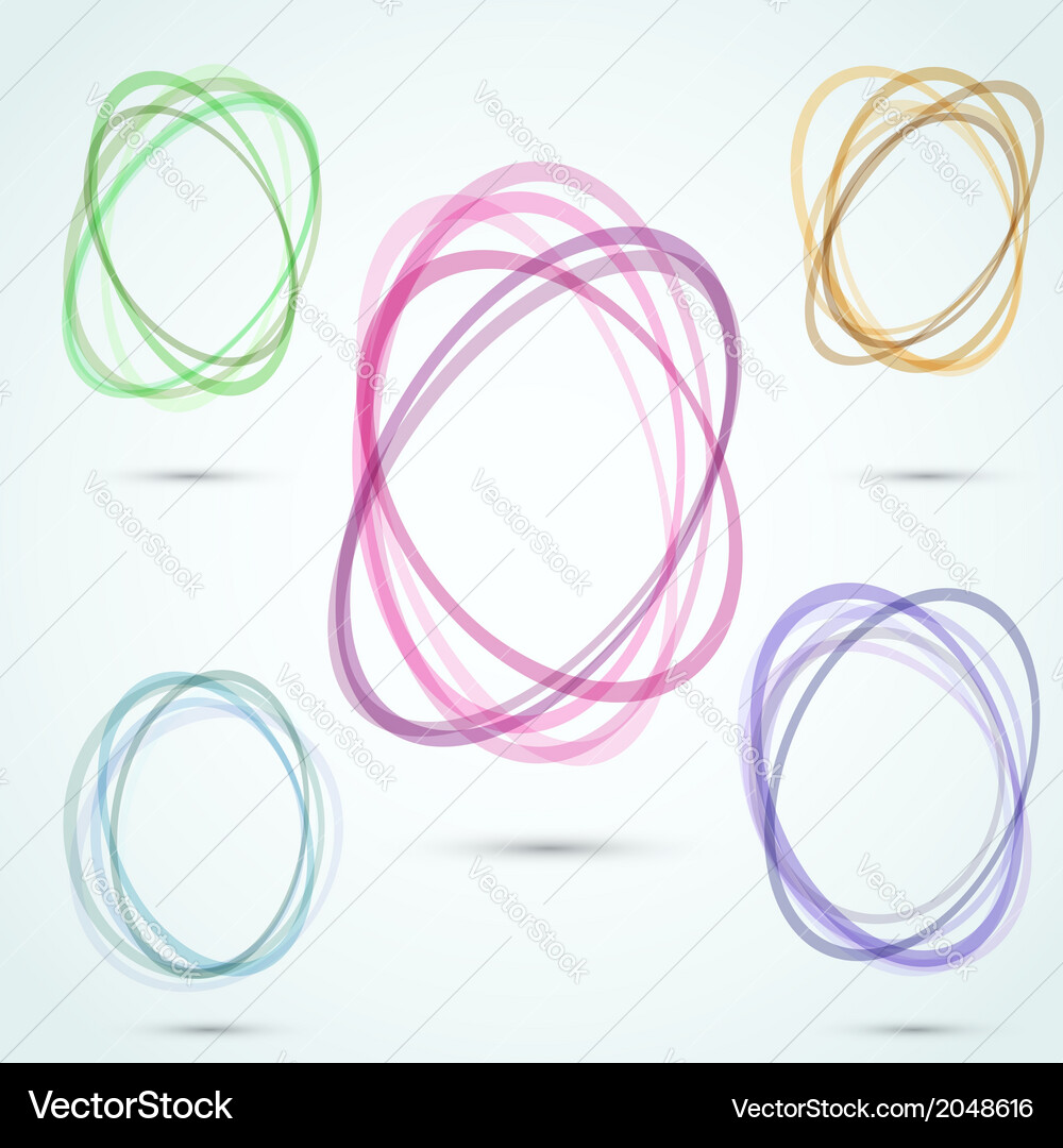 Modern transparent vortex design elements Vector Image