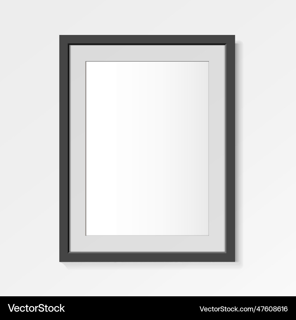 Realistic black horizontal frame for an image a4 Realistic black horizontal frame for an image a4 vector image
