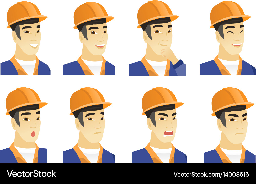 Smiling Builder Characters vector image
