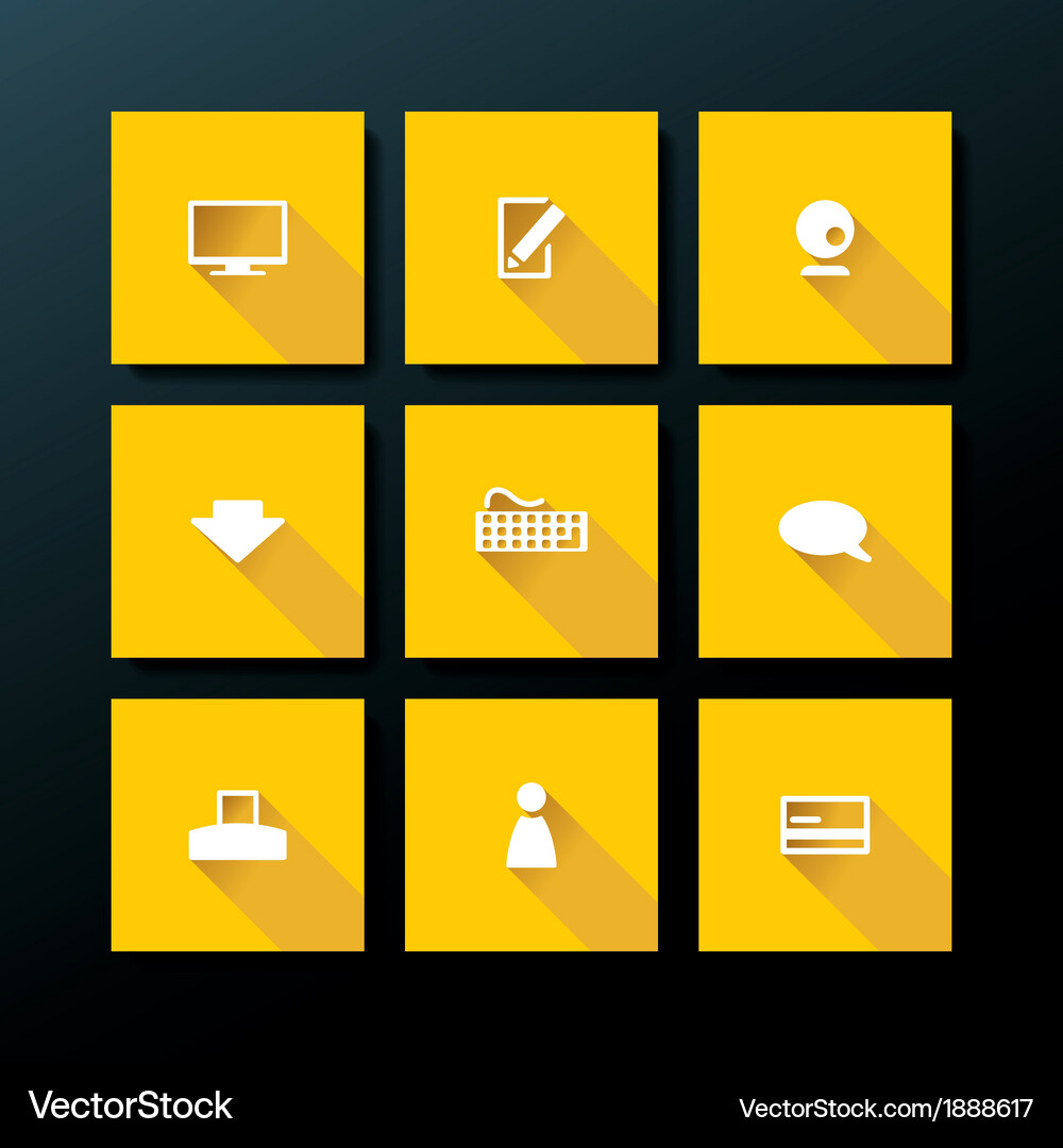 Flat web icon set Vector Image