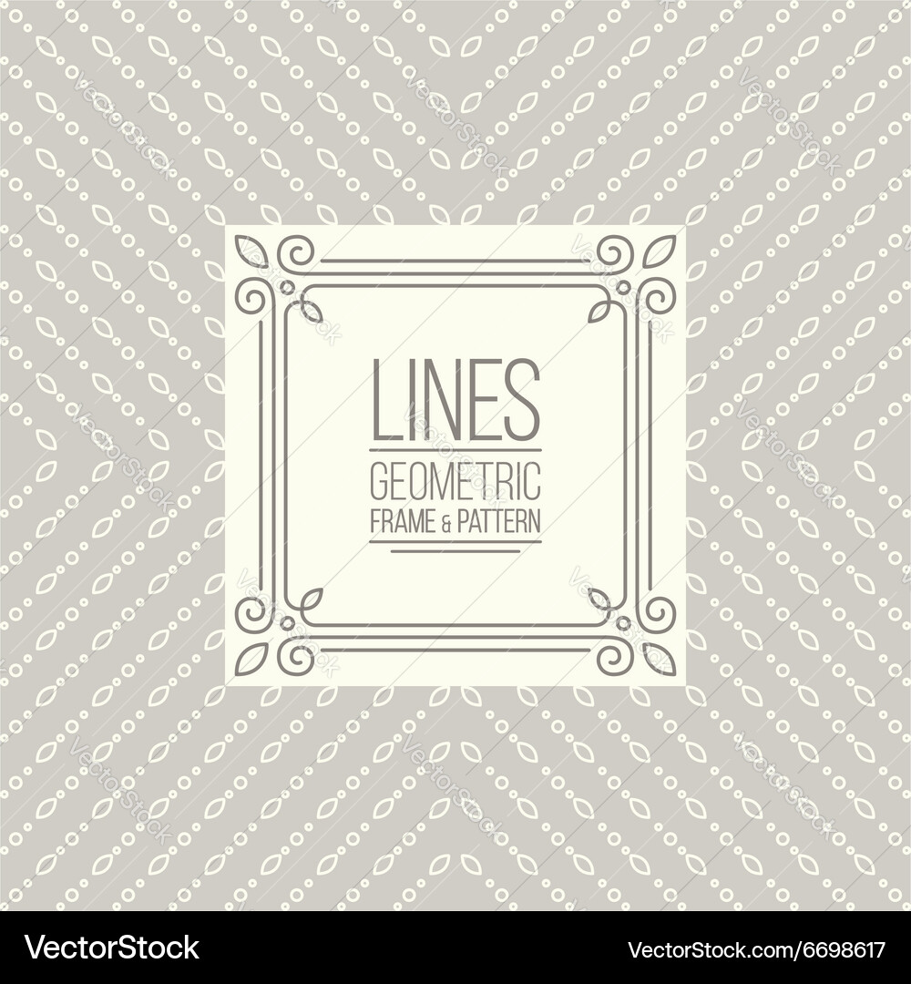 Geometric Line Pattern & Frame Vector Image
