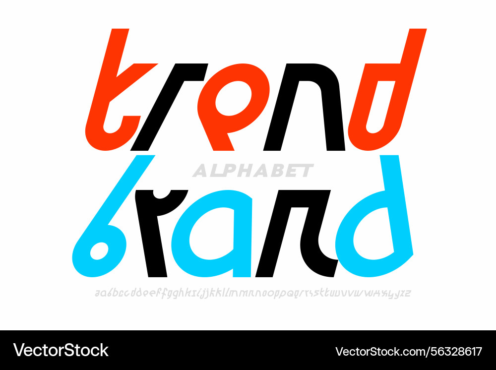 Modern style font alphabet letters and numbers ve Modern style font alphabet letters and numbers ve vector image