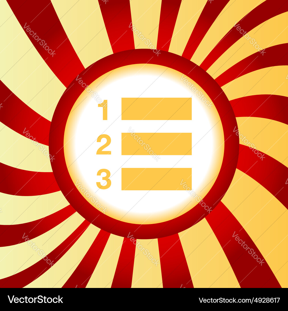 Numbered list abstract icon vector image