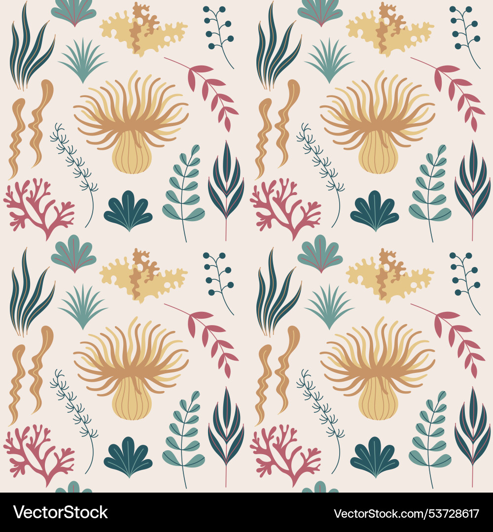 This image is a flat art seamless pattern Vector Image