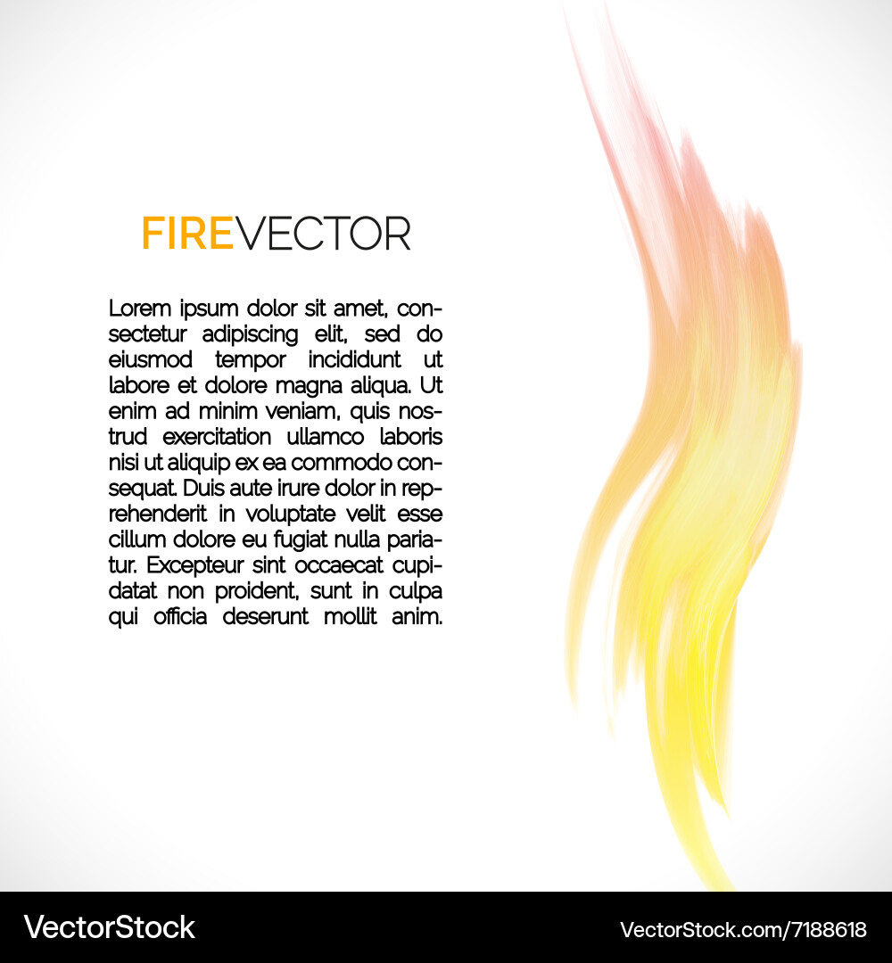 Abstract background with fire elements vector image