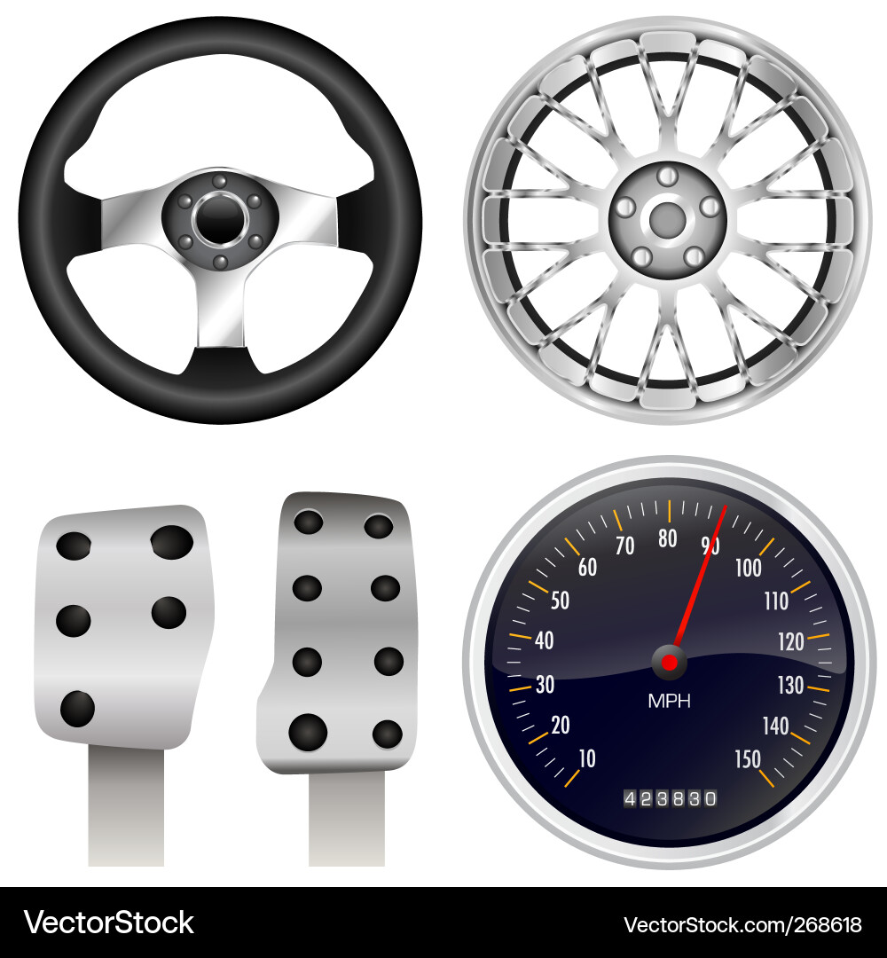 Automotive Parts Collection vector image