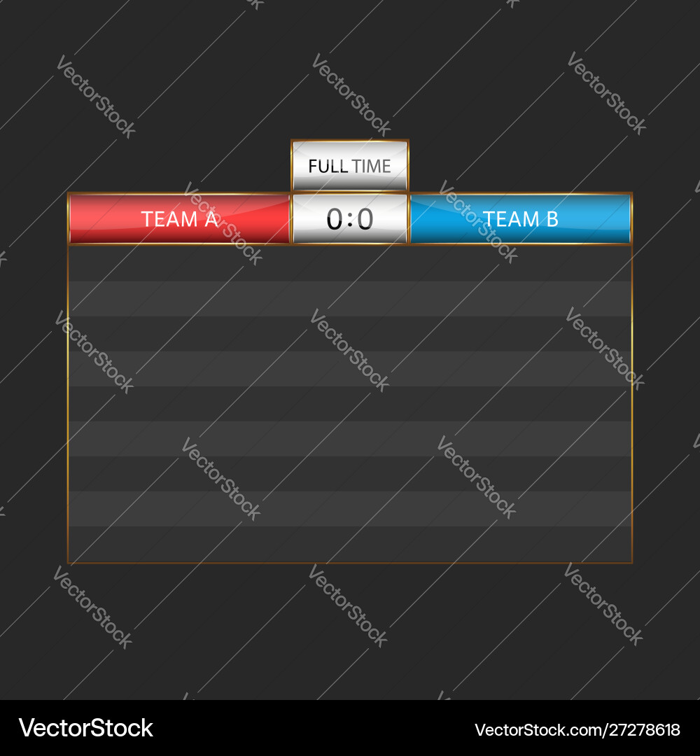 Fußball Scoreboard und Informationstafel unten Fußball Scoreboard und Informationstafel unten vektorbild