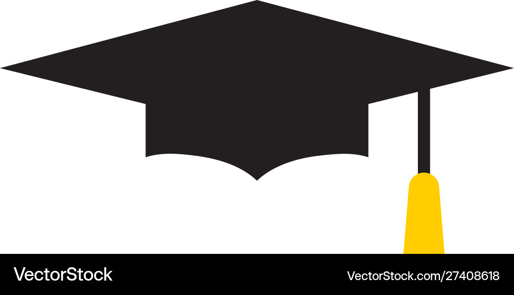 Graduation Cap Symbol Graphic Vector Image