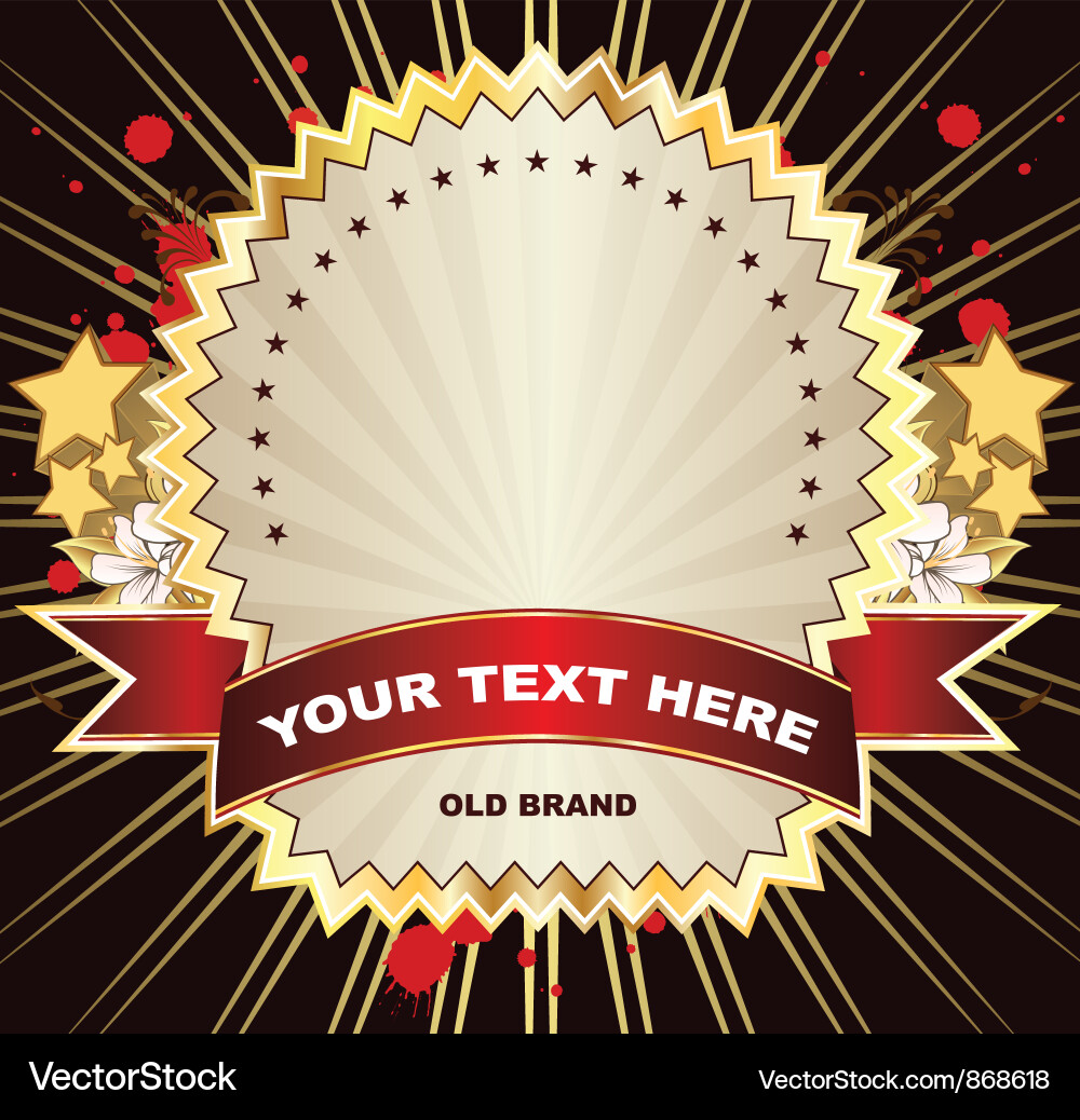 Label with grunge Vector Image