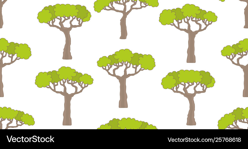 Seamless pattern with trees Vector Image