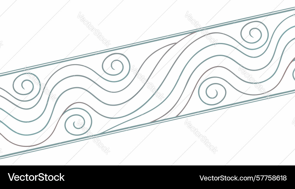 Serene wavy line pattern abstract background vector image