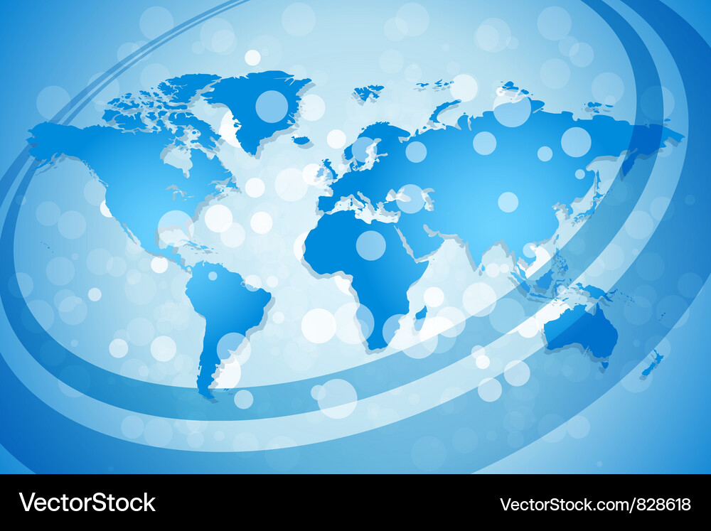 Sparkling World Map Background Vector Image