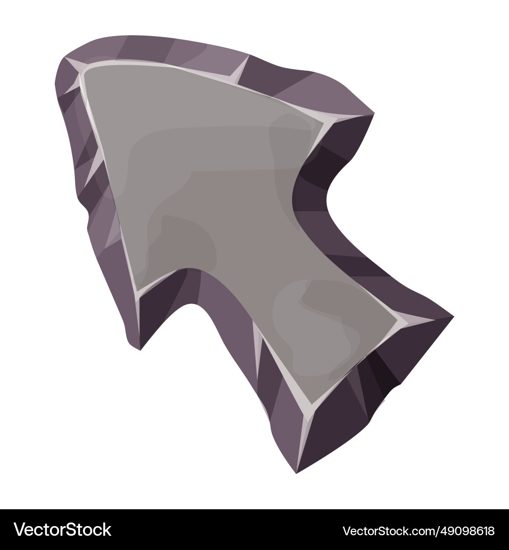 Stone cursor game navigator rock pointer arrow Stone cursor game navigator rock pointer arrow vector image