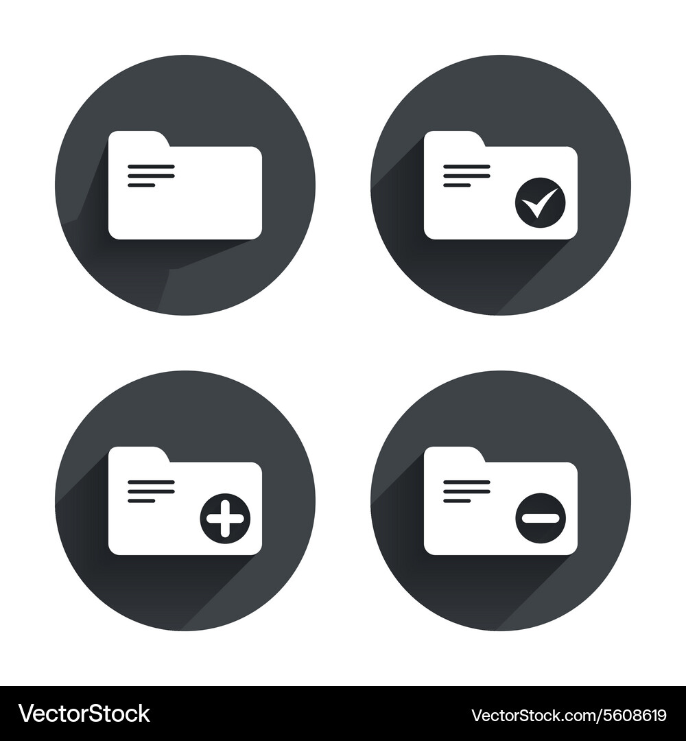 Accounting binders icons add document symbol Vector Image