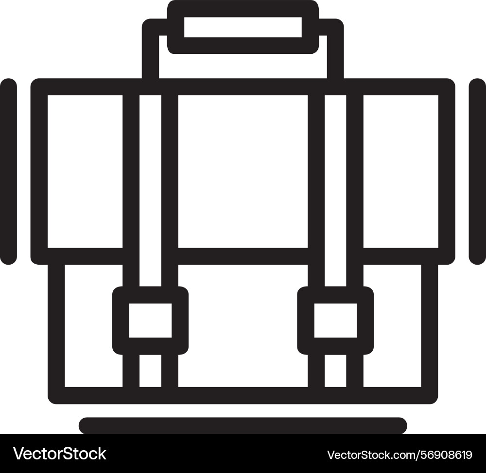 Briefcase linear style icon design vector image
