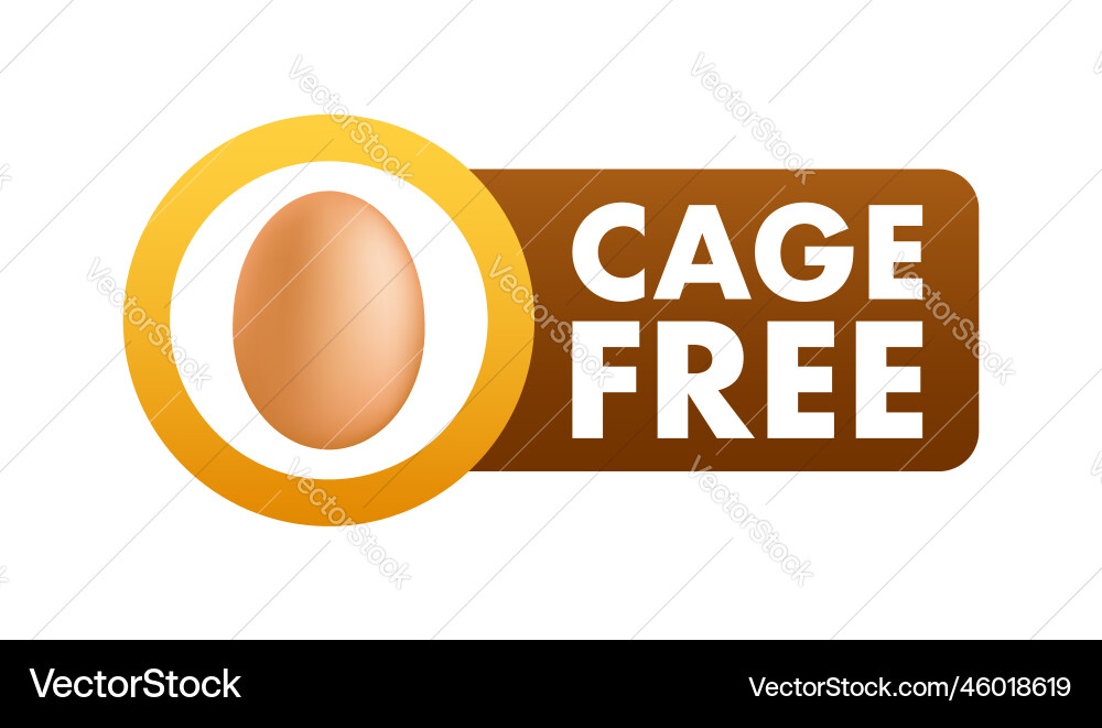 Cage-Free Chicken Label Vektorbild
