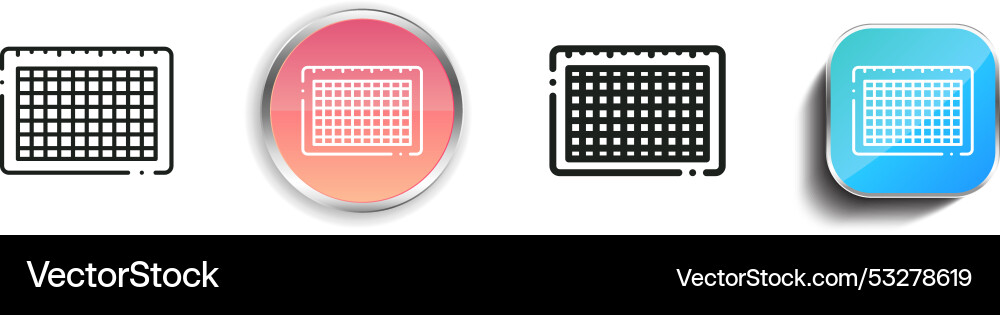 Cutting map icon thin linear regular and button Vector Image