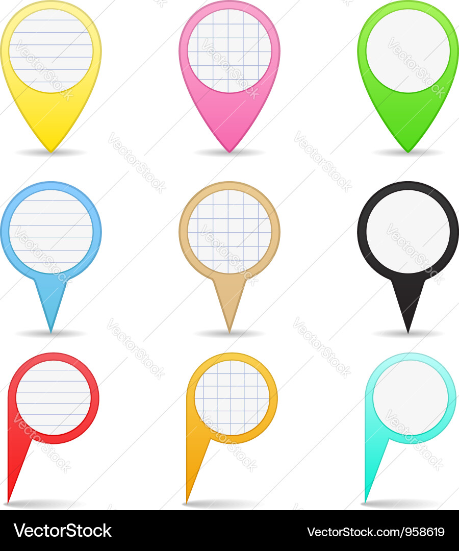 Map Markers Collection vector image