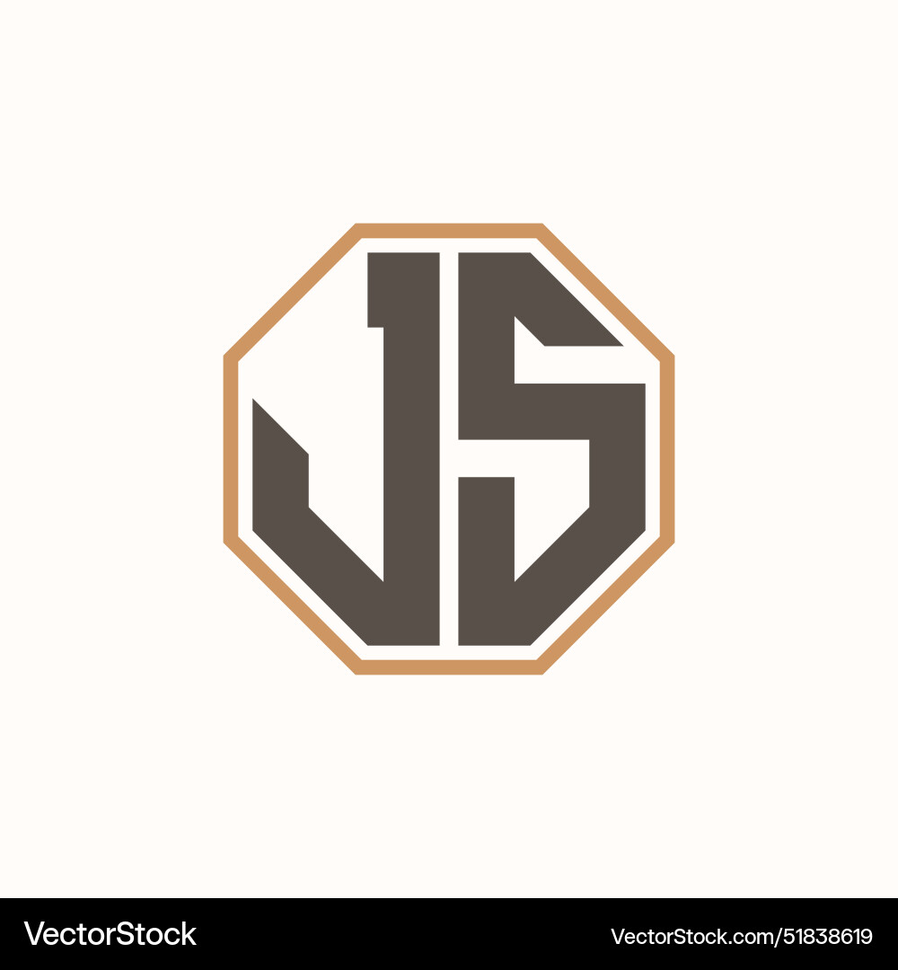 Modern letter js logo for corporate business Vector Image