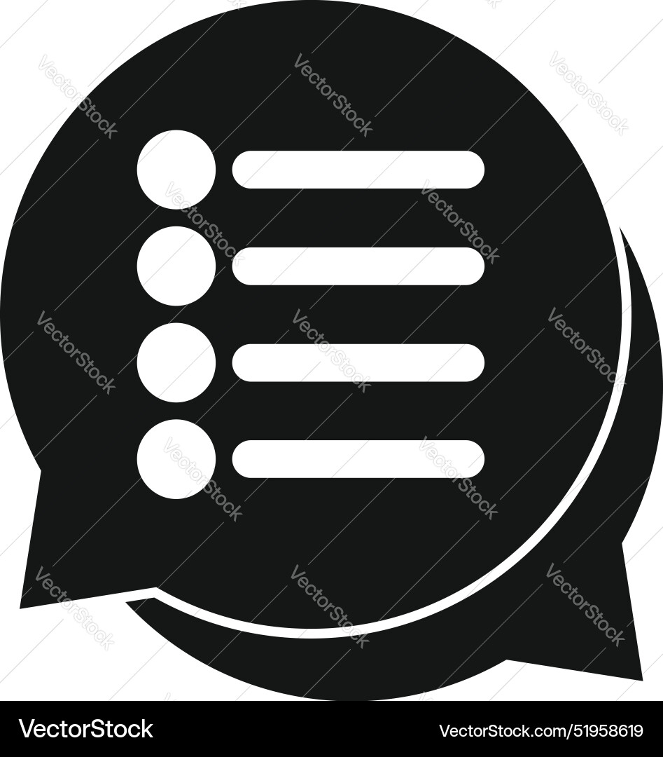 Speech bubble with checklist icon showing survey Vector Image