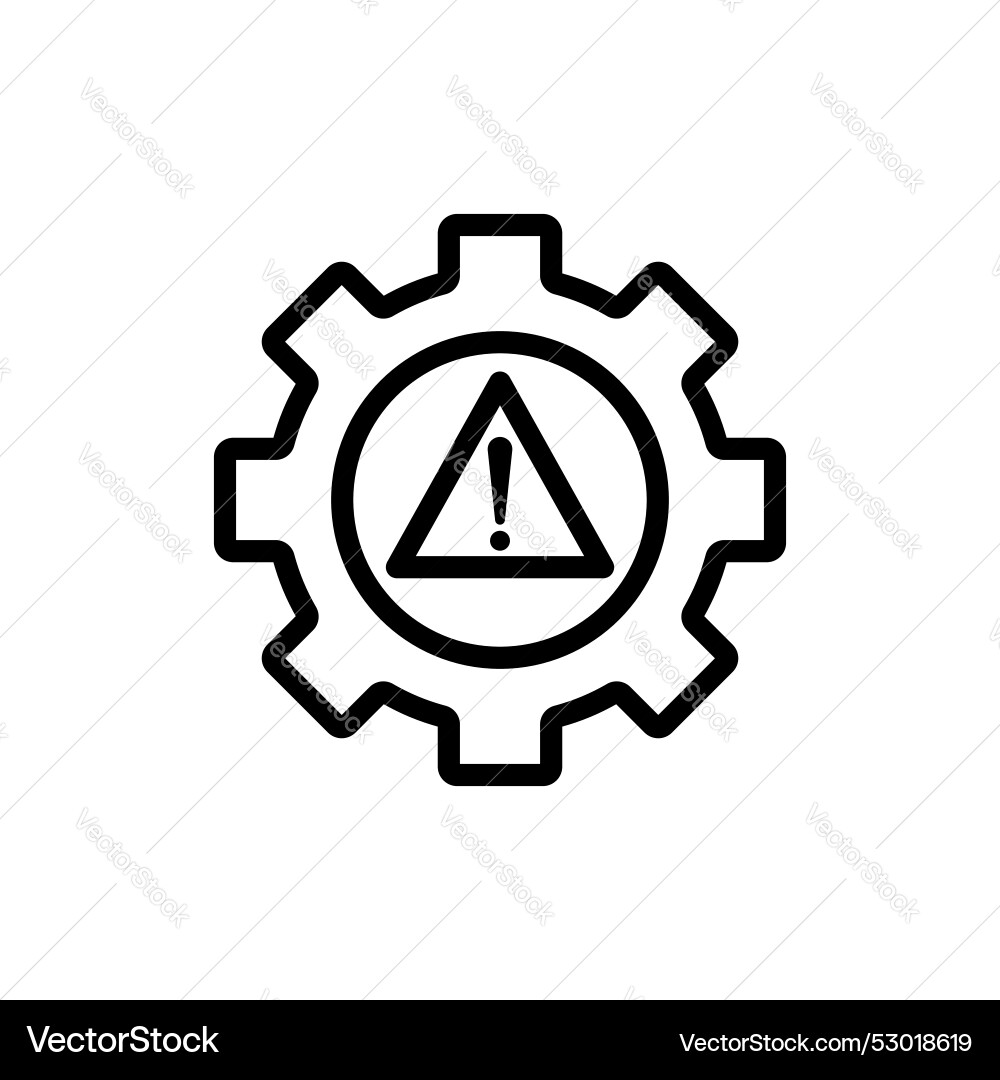 Technical warning icon set system failure error Technical warning icon set system failure error vector image