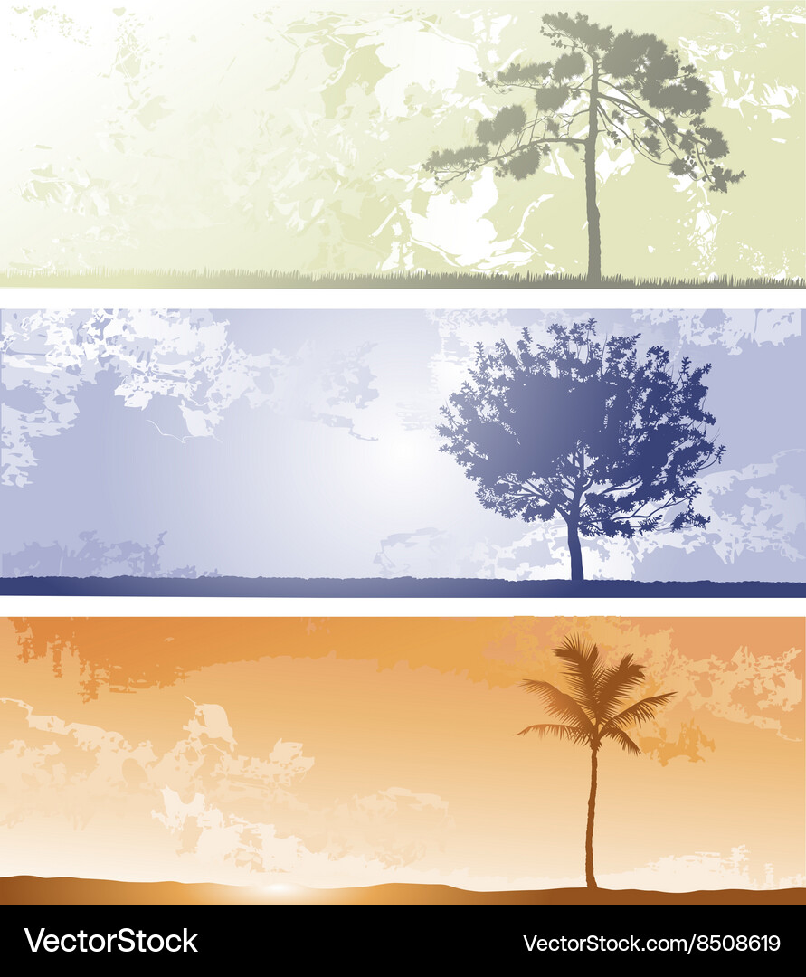 Tree background sets Vector Image