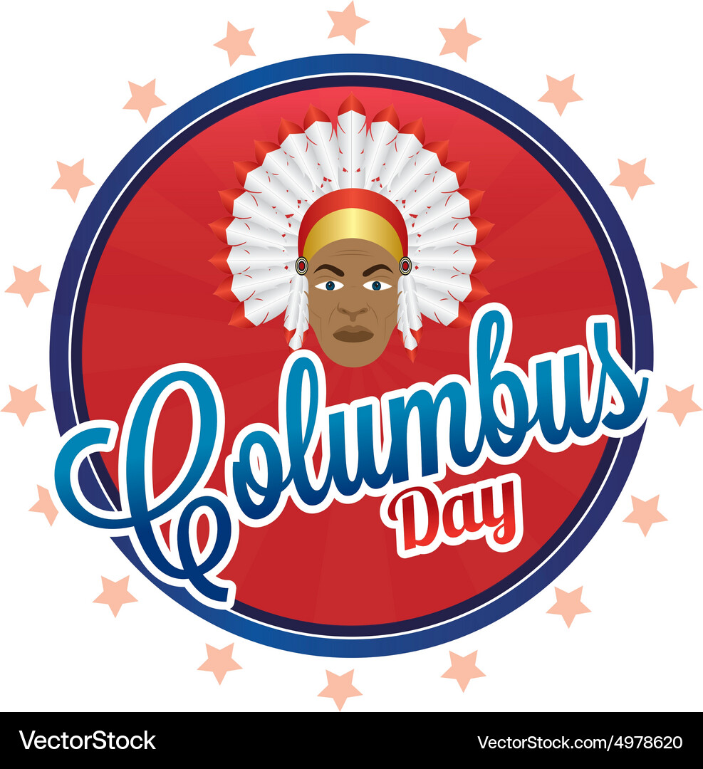 Abstract columbus day object on a white background Vector Image