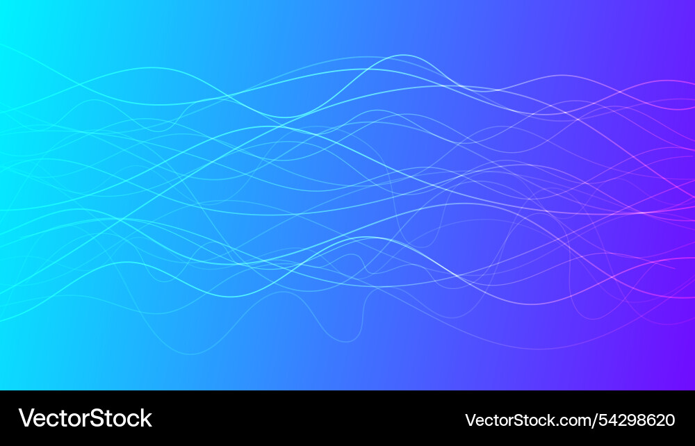 Abstract gradient background with wave beams vector image