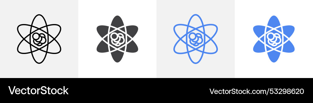 Atom icon set use for web ui or app Atom icon set use for web ui or app vector image