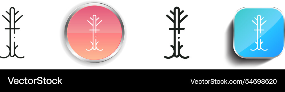 Hanger icon thin linear regular and button style Hanger icon thin linear regular and button style Vector Image