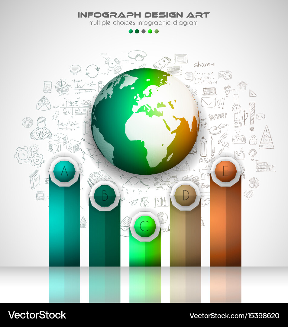 Infograph template with multiple choices vector image