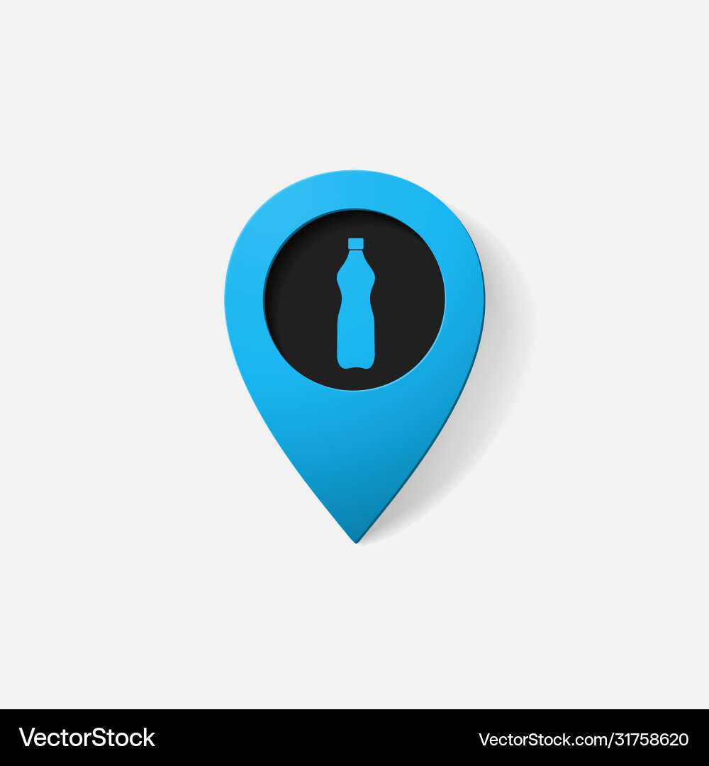 Realistic color pointer bottle vector image
